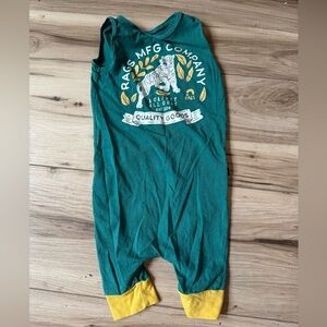 RAGS MFG Kids Green Bodysuit with Yellow Accents